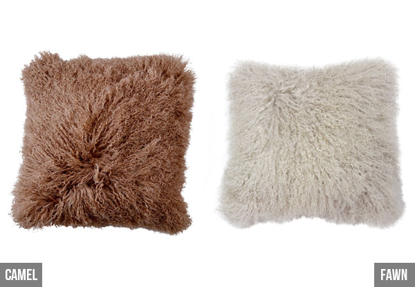 Genuine Premium Mongolian Sheep Wool Filled Cushion - Two Sizes & 12 Colours Available