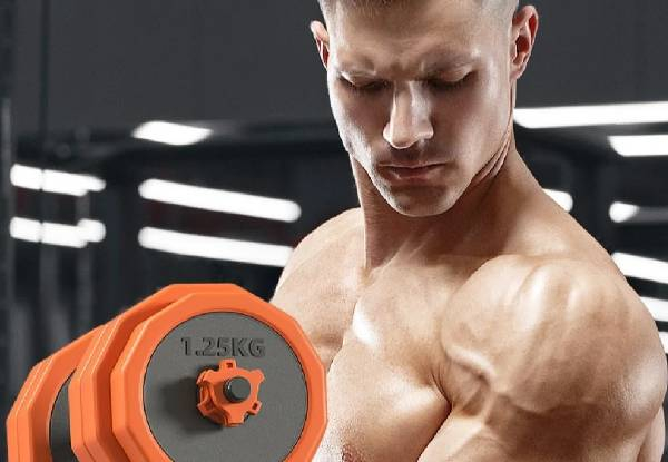 Adjustable Dumbbell Set with Connecting Rod & Kettlebell Handle - Option for 10kg, 15kg, 20kg or 30kg