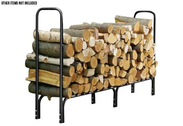 Eight-Foot Indoor/Outdoor Firewood Log Rack