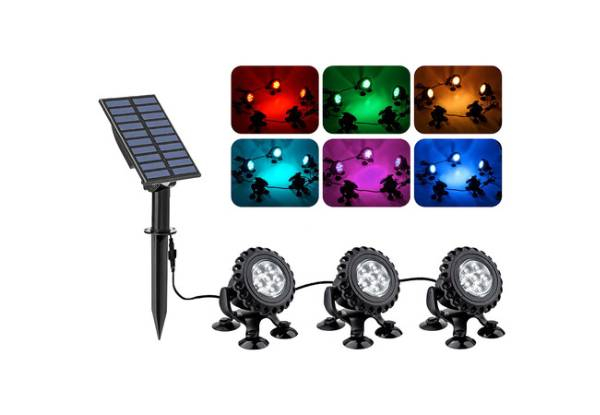 Solar RGB Pond Light with Suction Cups - Two Options Available