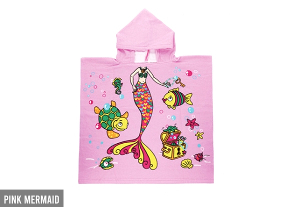 Kids Hooded Beach Towel - Four Options Available