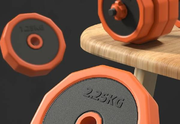 Adjustable Dumbbell Set with Connecting Rod & Kettlebell Handle - Option for 10kg, 15kg, 20kg or 30kg