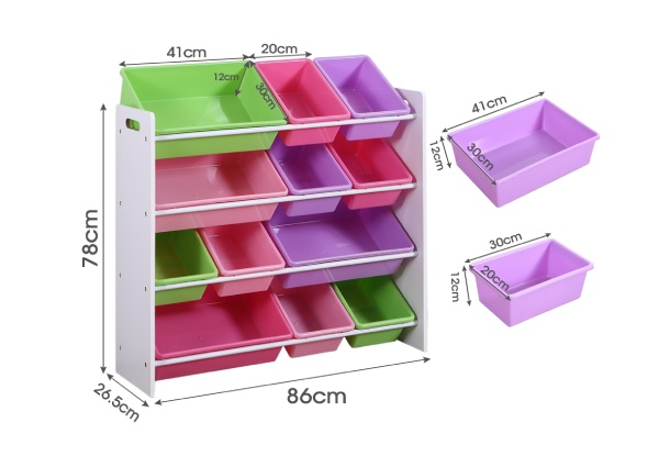 12-Bins Levede Kid's Toy Storage Rack