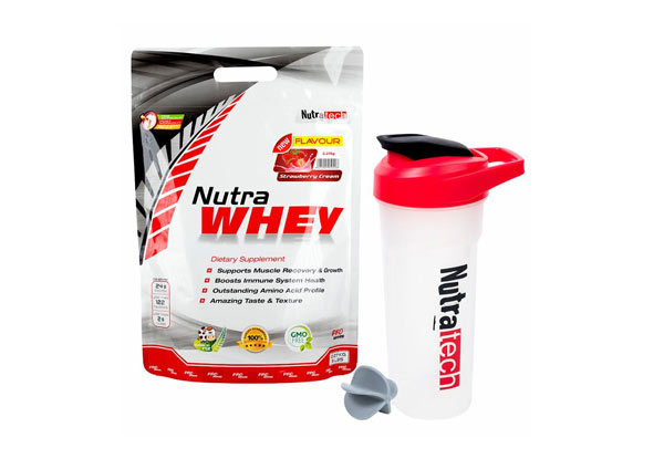 $60 for 2.27kg Bag of NutraWhey Supplement with Bonus Shaker - Available in Five Flavours with Free Shipping