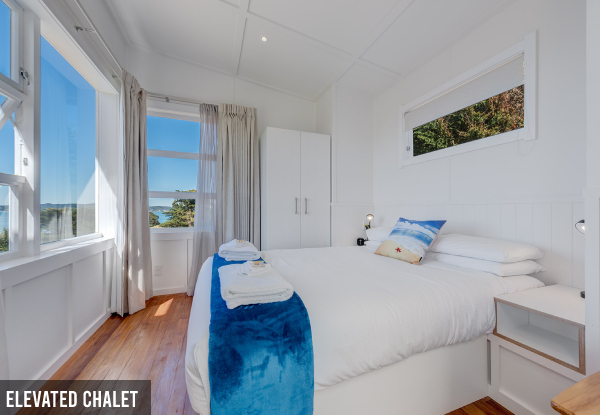 Two-Night Stay for Two People in a Self-Contained Luxury Chalet on Waiheke Island incl. Parking, WIFI, Use of Sauna, Luxury Cabana, $50 off Rental Car Hire & Savings on Return Ferry Passes - Option for Three & Four Night Stays - Valid May 1st 2025