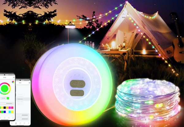 7m RGB Camping String Light - Option for Two-Piece