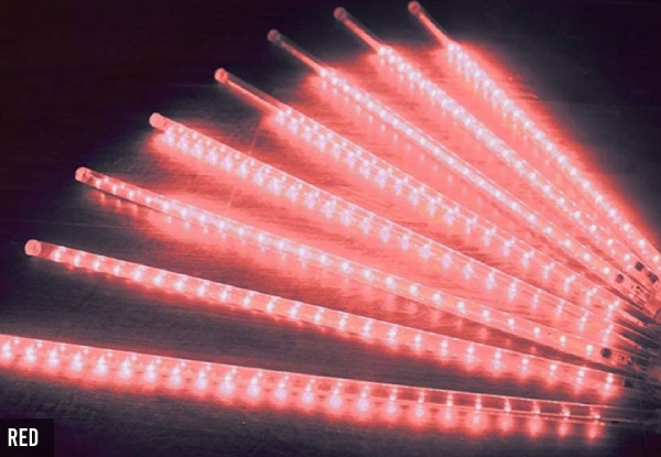 Solar-Powered 10-Tube LED Lights - Six Colours Available