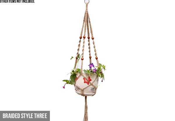 Garden Plant Rope Hanger - Range of Styles Available with Free Delivery