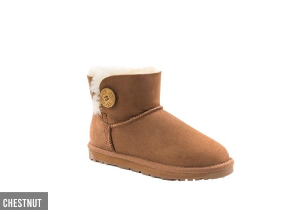 Ugg Water Resistant Classic Mini Button Boots - Four Colours & Seven Sizes Available