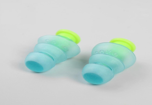 One Pair of Reusable Noise-Cancelling Silicone Earplugs