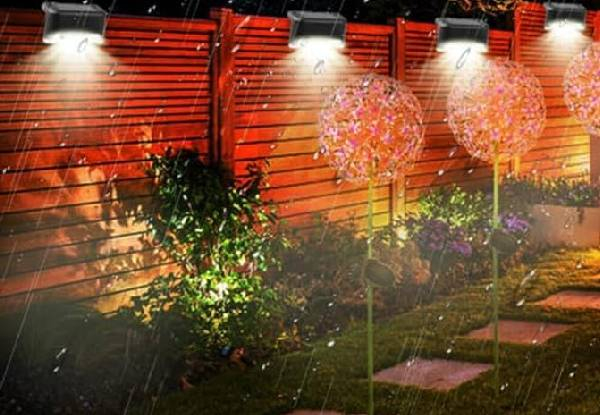 Four-Piece Outdoor Solar LED Deck Lights - Two Options Available