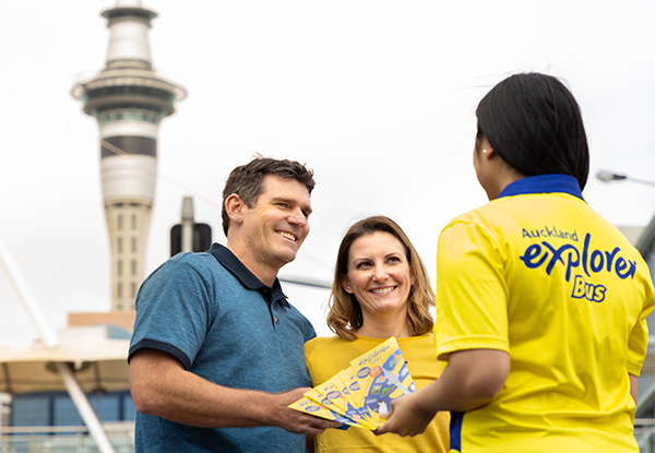 All Day Ticket for a Family of Four on Auckland Hop On Hop Off Explorer Bus