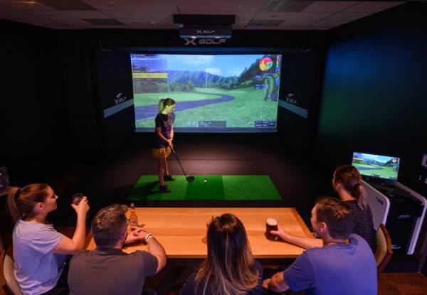 One-Hour of X-Golf Simulator Hire for up to Six People - Option For Two Hour Session