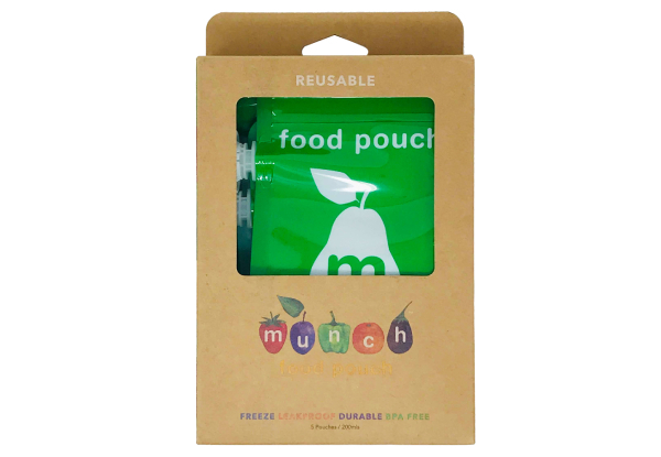 Five-Pack of Reusable Food Pouches