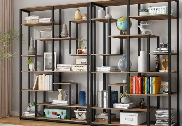 Seven-Tier Bookshelf Display