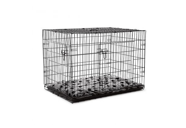 Collapsible Dog Crate Kennel with Bed XL