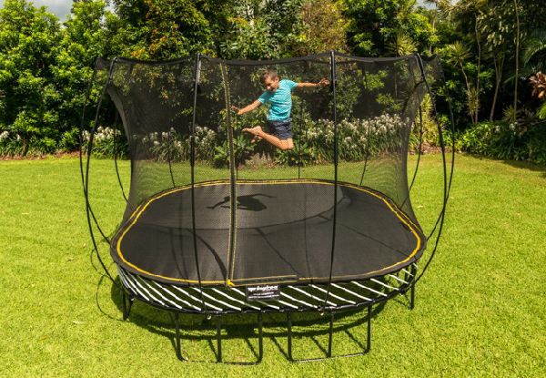 Large Square Springfree Trampoline incl. Flexrstep with Free Delivery