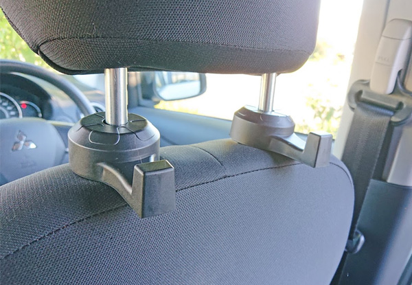 Four-Pack of Car Headrest Hooks