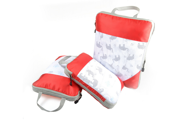 Three-Piece Travel Compression Storage Bags - Available in Four Colours & Option for Two-Pack