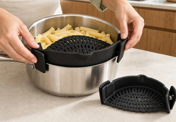 Clip-On Strainer Silicone for Pots & Pans