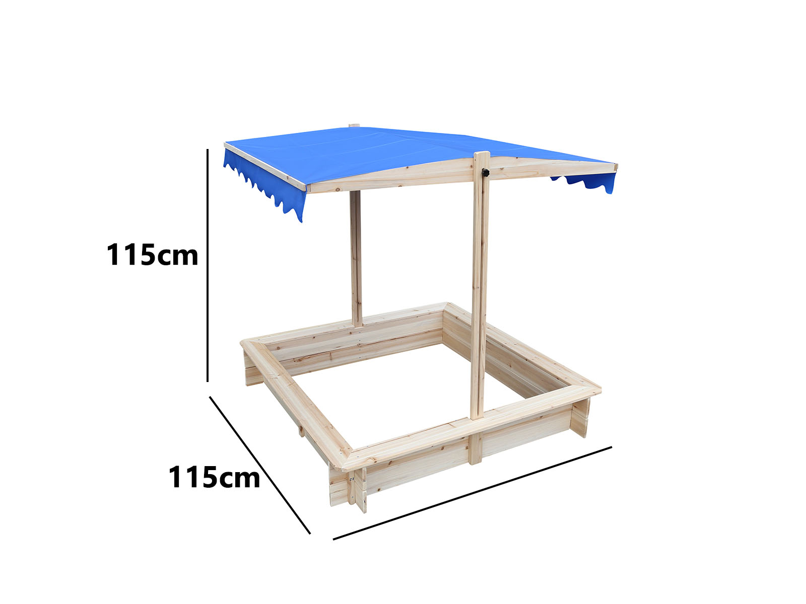 Kids Wooden Sandpit with Canopy