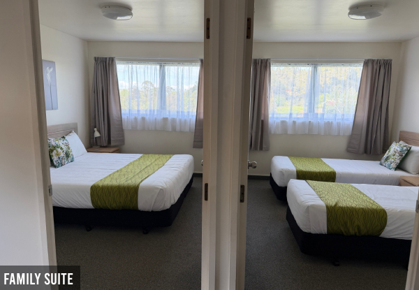 Peaceful Stay at Coromandel Court Motel incl. $50 Food & Beverage Voucher at The Pepper Tree Restaurant & Bar - Options for One or Two Night Studio Stays, & Family Suite Available