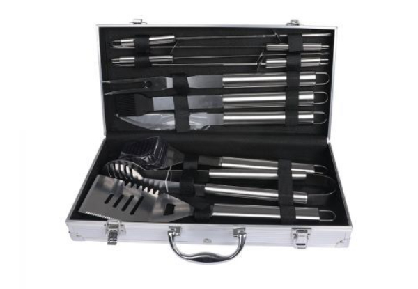10-Piece Stainless Steel BBQ Tool Set