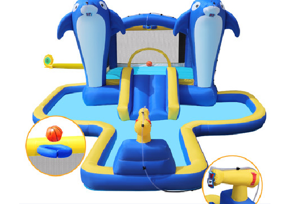 Inflatable Water Park with Cannon Target Dart