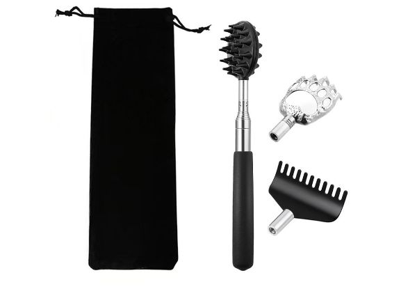 Three-Piece Extendable Back Scratcher