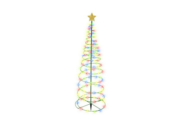 Solar-Powered LED Christmas Tree Stake Light - Option for Two-Pack
