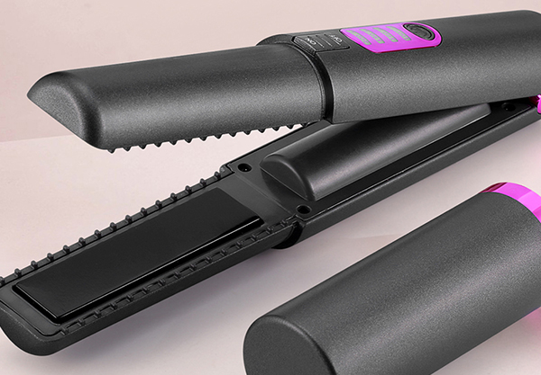 Two-in-One Cordless Hair Straightener & Curler