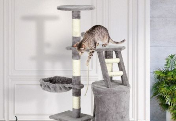 118cm Grey Cat Tower