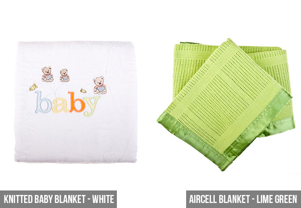 Baby Blanket Range incl. Cotton, Knitted & Thermal Options