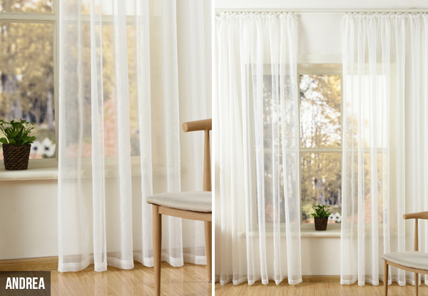 Sheer Readymade Curtains - Choose from Six Sizes & Two Designs