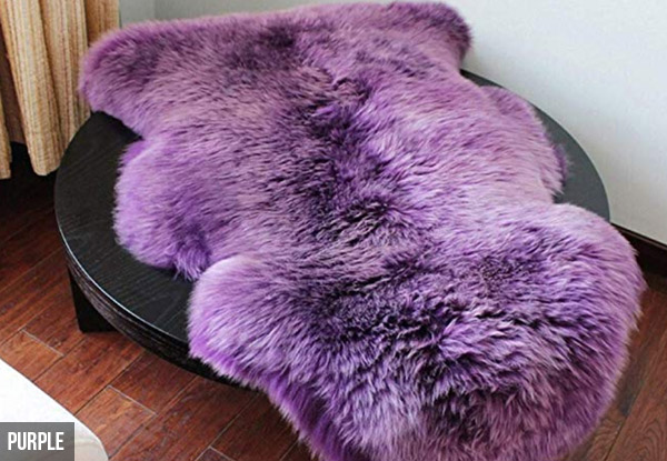 Artificial Sheepskin Rug - Five Colours Available with Free Delivery