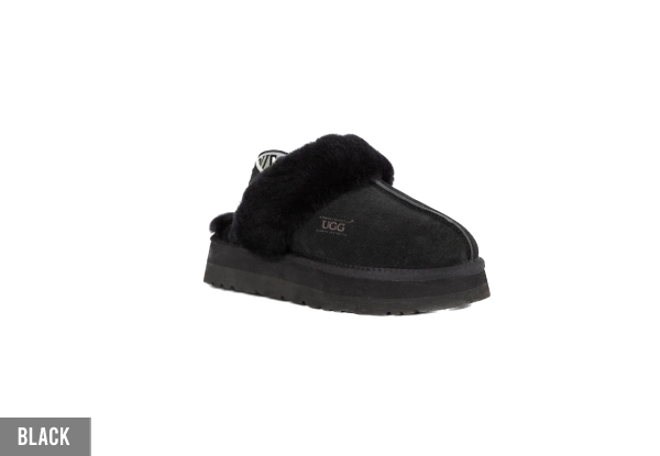 Ugg Platform Elastic Backstrap Slippers - Available in Three Colours & Seven Sizes