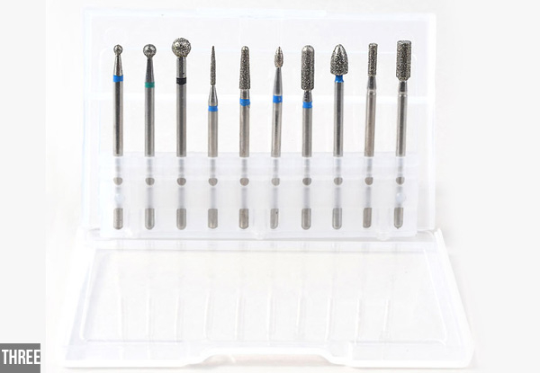 Spa-Nails Manicure & Pedicure Nail Drill Bits - Option for Two Packs & Three Styles Available