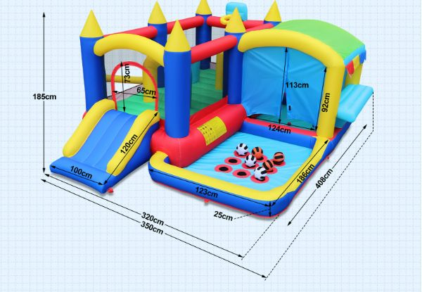 Eight-in-One Inflatable Bounce House