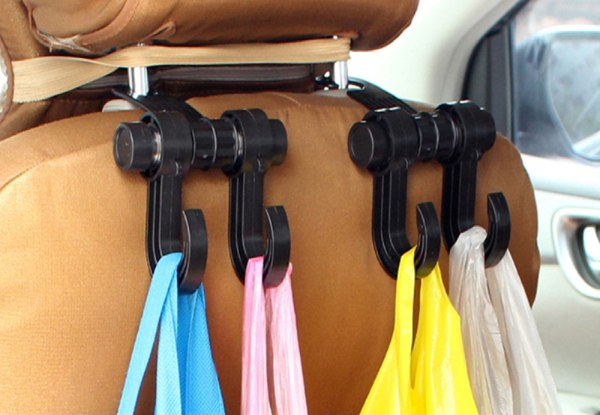 Pack of Five Car Backseat Storage Hangers - Option for Ten-Pack