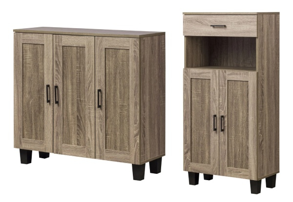 Johnson Rustic Style Shoe Cabinet - Two Options Available