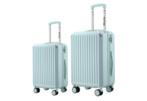 Two-Piece Luggage Set with USB Charging Port & Cup Holder - Two Colours Available