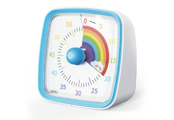 60-Minute Visual Timer Countdown Clock - Available in Three Colours & Option for Two-Pack