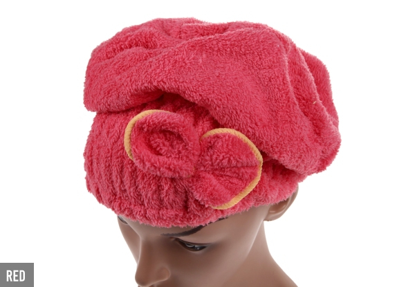 Quick Dry Hair Towel Cap - Six Colours Available with Free Delivery