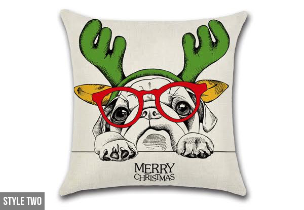 Pet Christmas Cushion Cover Range - Option for Set of Two Available