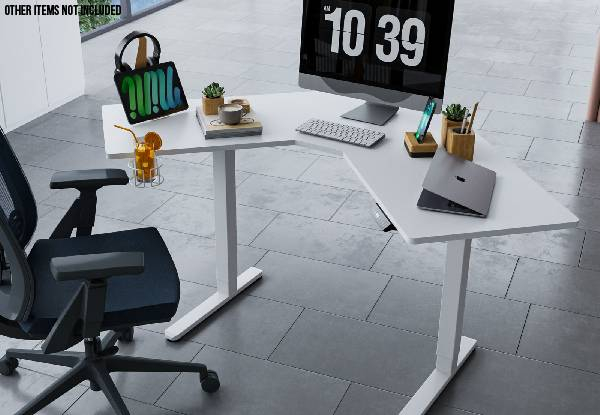 Electric Height Adjustable Corner Desk - Two Colours Available