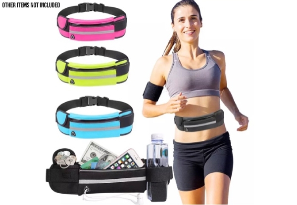 Sports Running Waist Storage Belt for Phone - Five Colours Available & Option for Two