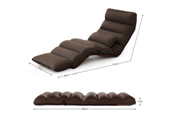 Adjustable Floor Recliner Cushion Bed with Pillow - Two Colours Available