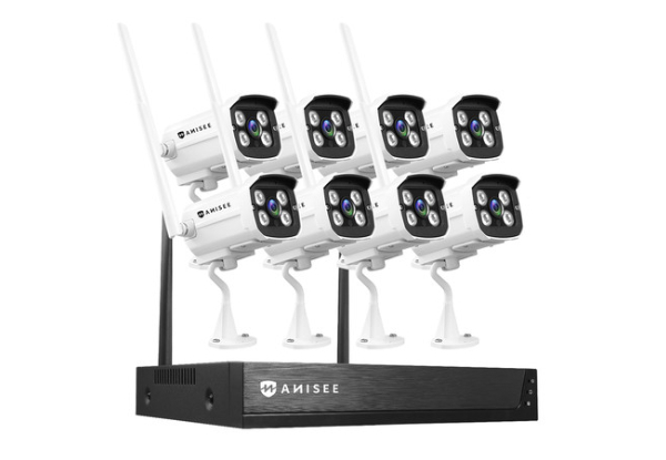 Four-Pack Wireless Home 3MP Security Camera Set - Option for Eight-Pack