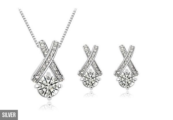 Fairy Tale Necklace & Earring Set - Two Colours Available with Free Delivery