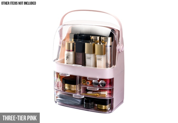 Two-Tier Cosmetic Storage Organiser - Option for Three-Tier & Two Colours Available